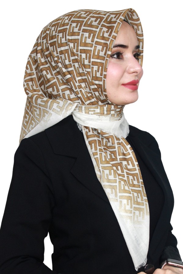Pamuk Flamlı Eşarp 1006-9