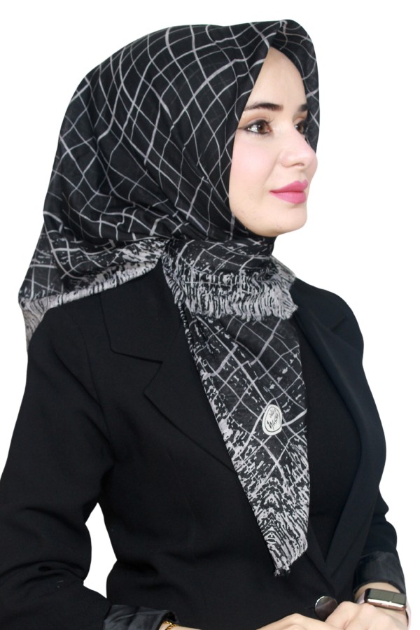 Yasemin Pamuk Flamlı Eşarp 1007-19
