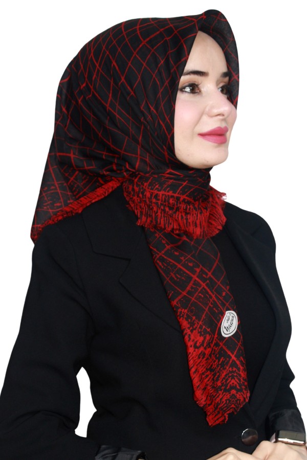 Yasemin Pamuk Flamlı Eşarp 1007-22