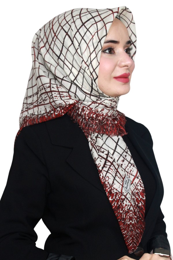 Yasemin Pamuk Flamlı Eşarp 1007-23