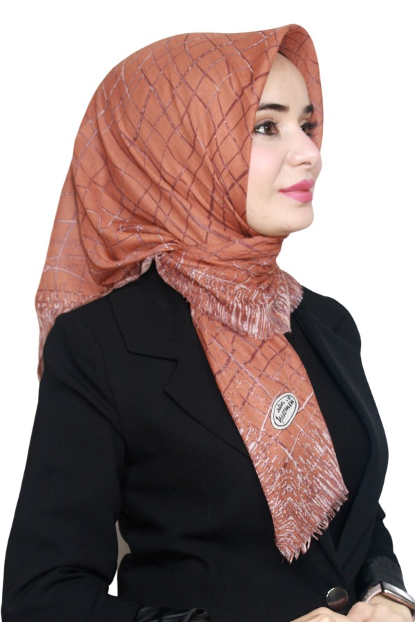 Yasemin Pamuk Flamlı Eşarp 1007-6