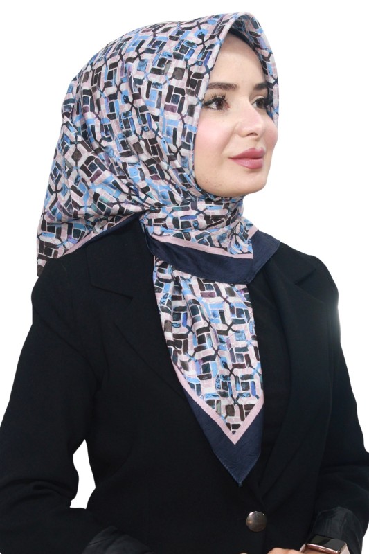 Desenli Bambu Eşarp 4104-3