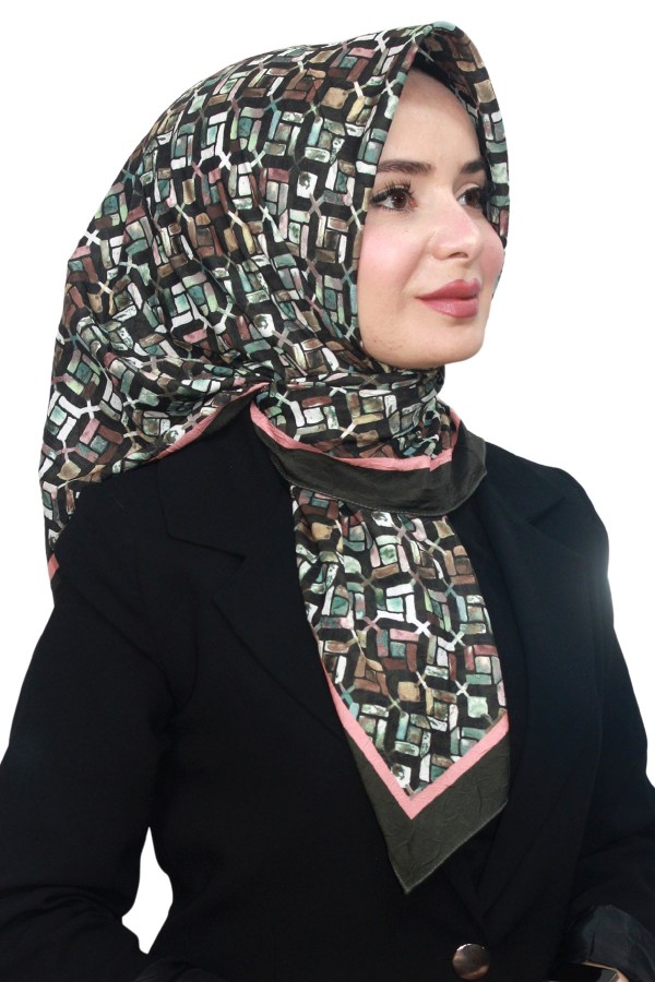 Desenli Bambu Eşarp 4104-4