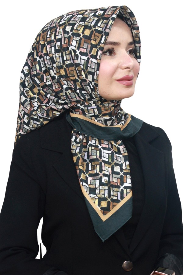 Desenli Bambu Eşarp 4104-6