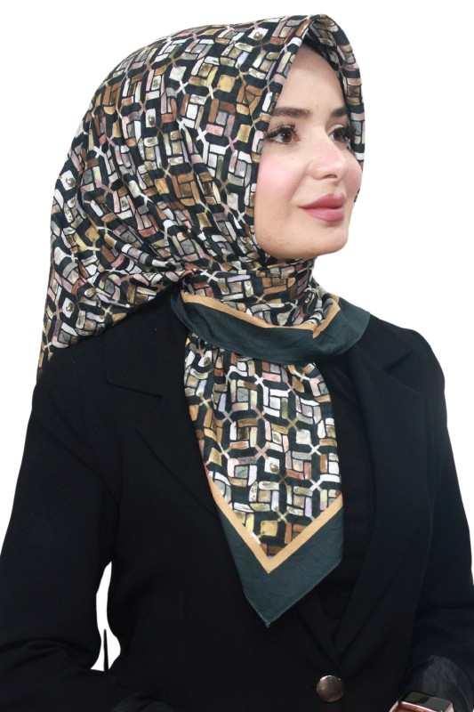 Desenli Bambu Eşarp 4104-6