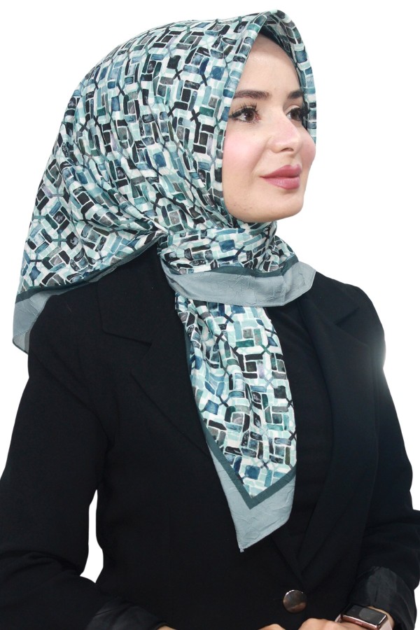 Desenli Bambu Eşarp 4104-7