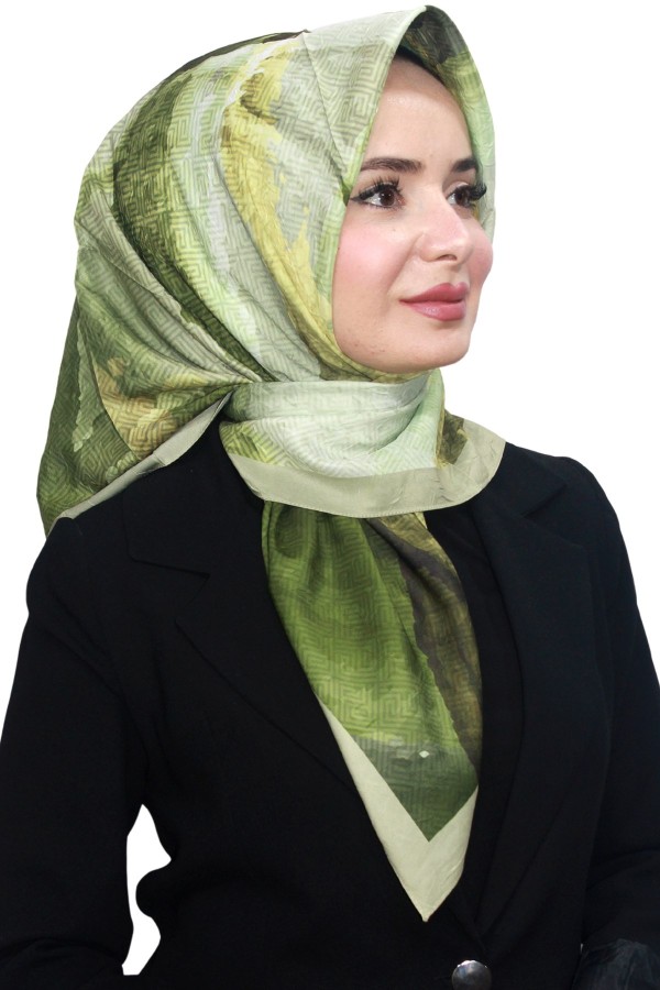 Desenli Bambu Eşarp 4105-1