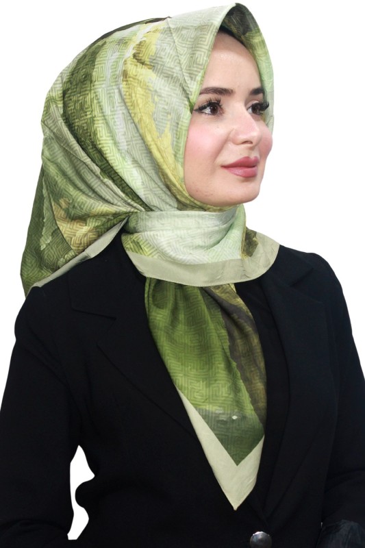 Desenli Bambu Eşarp 4105-1