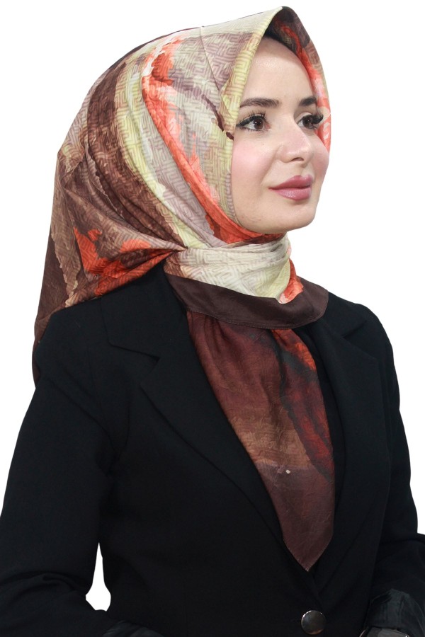 Desenli Bambu Eşarp 4105-10