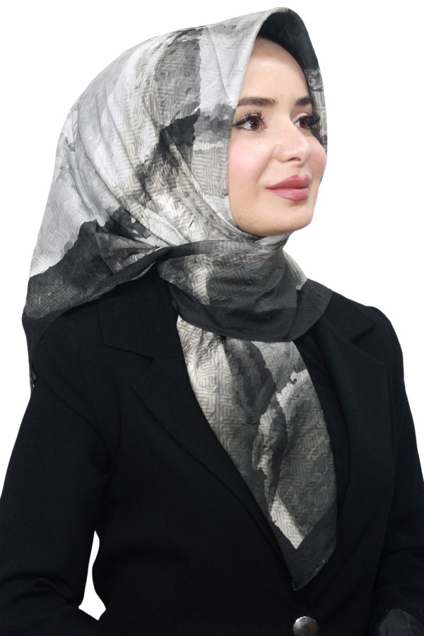 Desenli Bambu Eşarp 4105-4