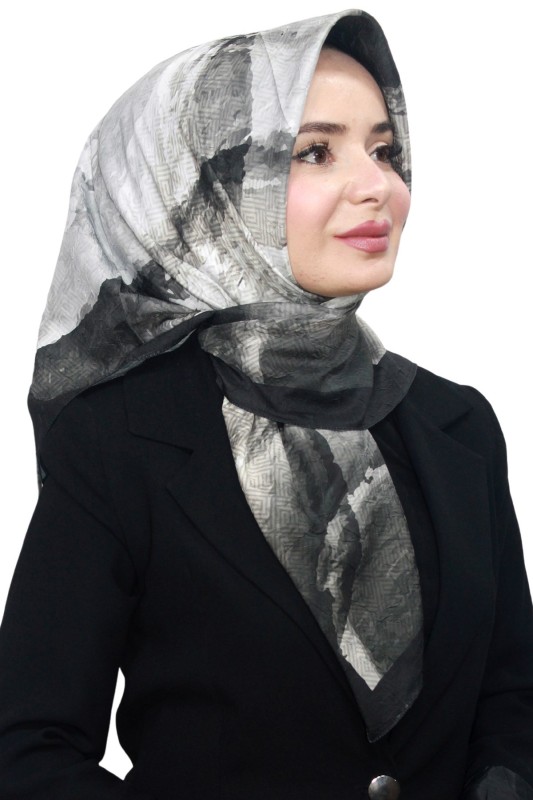 Desenli Bambu Eşarp 4105-4