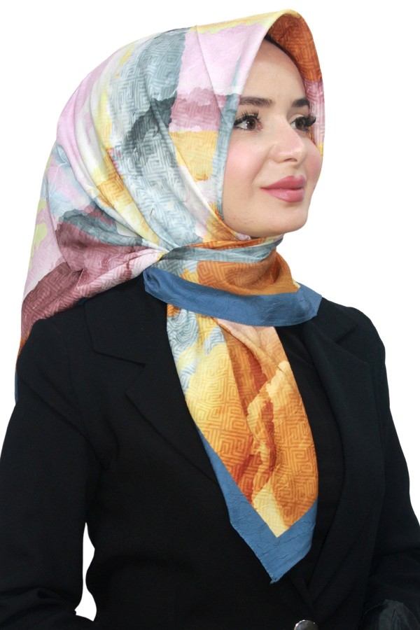 Desenli Bambu Eşarp 4105-6