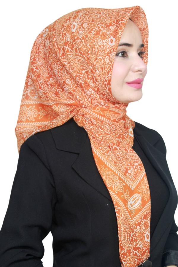Yasemin Pamuk Flamlı Eşarp 1008-3