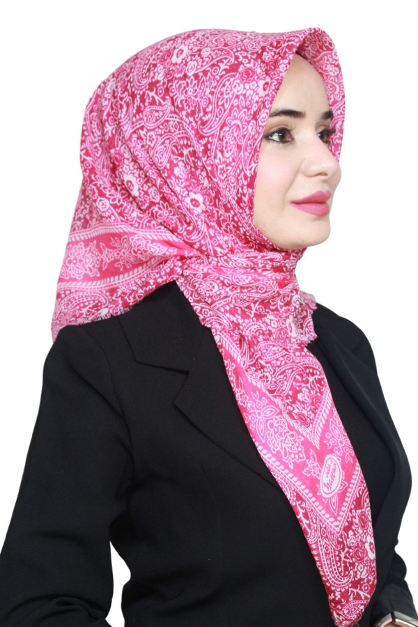 Yasemin Pamuk Flamlı Eşarp 1008-4