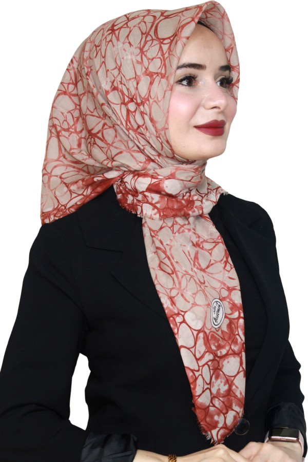 Yasemin Pamuk Flamlı Eşarp 1009-15