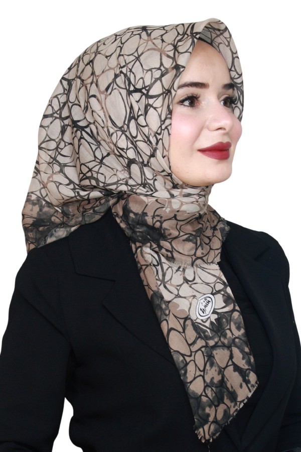 Yasemin Pamuk Flamlı Eşarp 1009-19