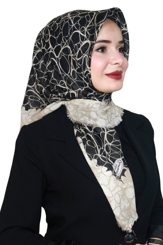 Yasemin Pamuk Flamlı Eşarp 1009-24