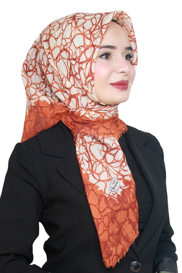 Yasemin Pamuk Flamlı Eşarp 1009-4