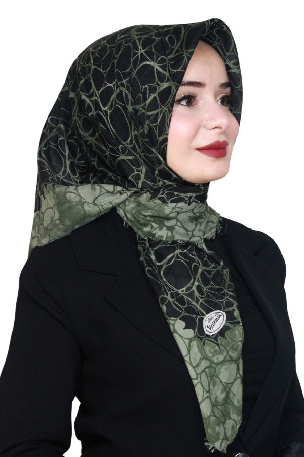 Yasemin Pamuk Flamlı Eşarp 1009-8