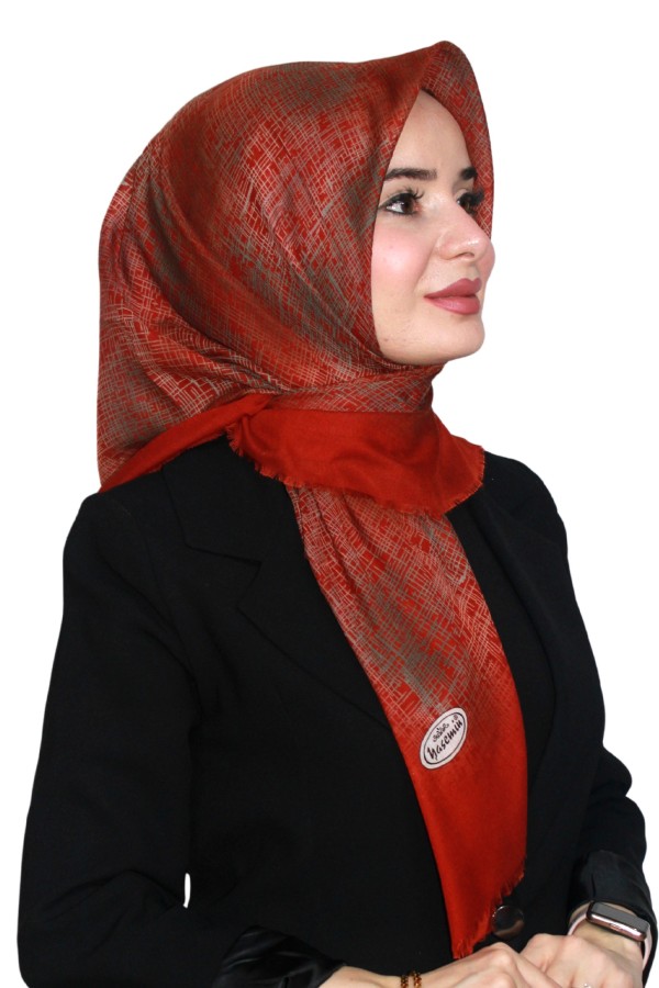 Yasemin Pamuk Flamlı Eşarp 1010-11