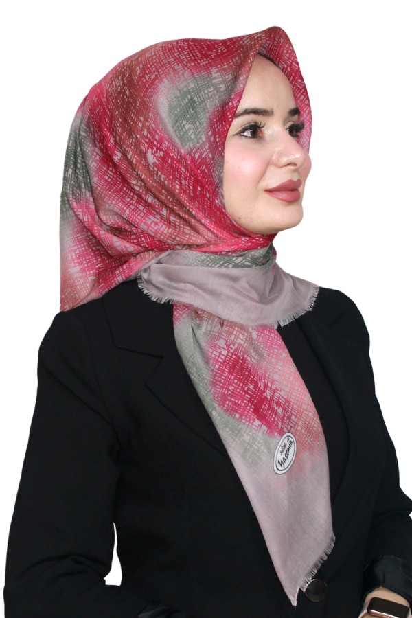 Yasemin Pamuk Flamlı Eşarp 1010-6