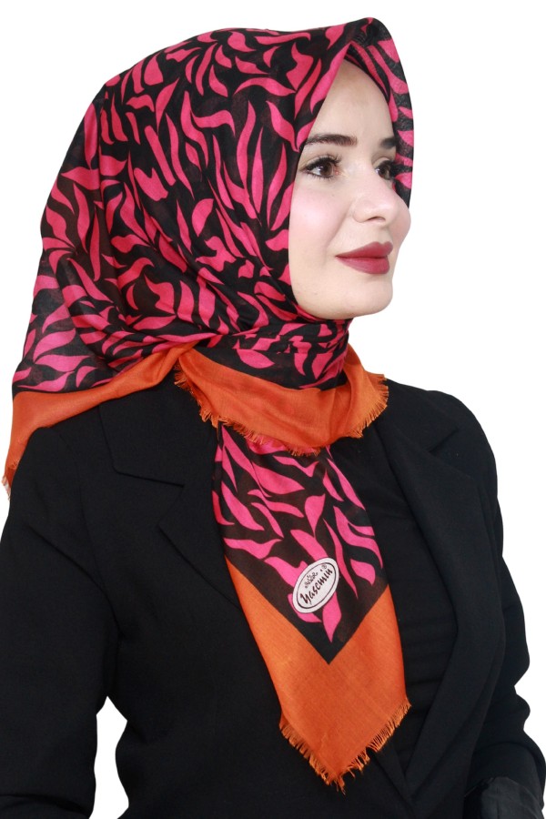 Yasemin Pamuk Flamlı Eşarp 1011-7