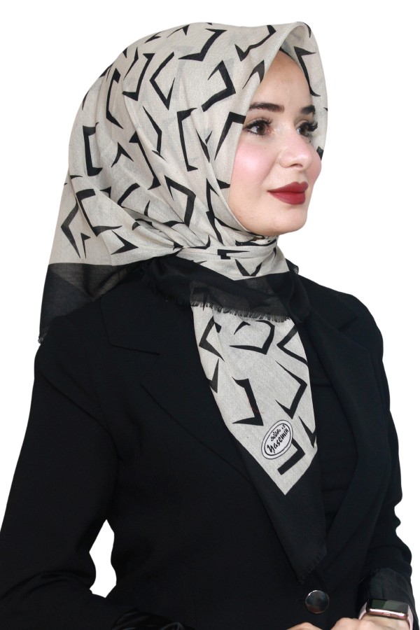 Yasemin Pamuk Flamlı Eşarp 1012-17