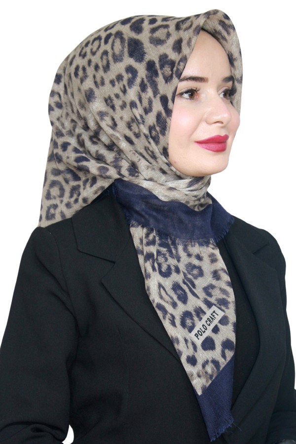 Pamuk Keten Flamlı Eşarp 1029-11