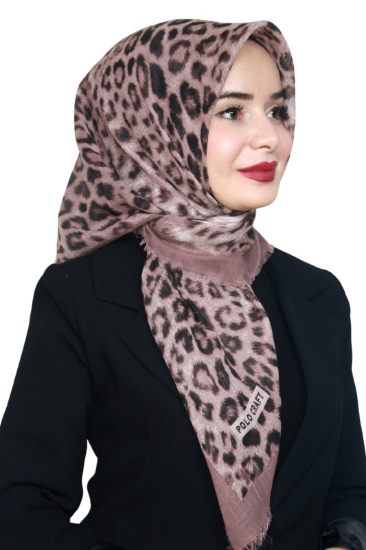 Pamuk Keten Flamlı Eşarp 1029-6