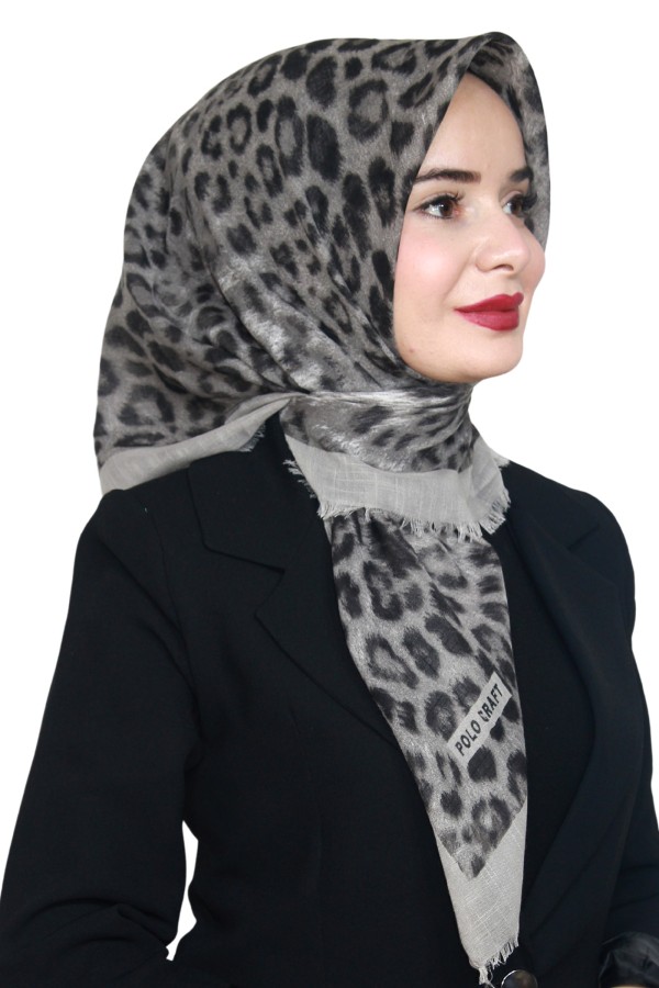 Pamuk Keten Flamlı Eşarp 1029-5