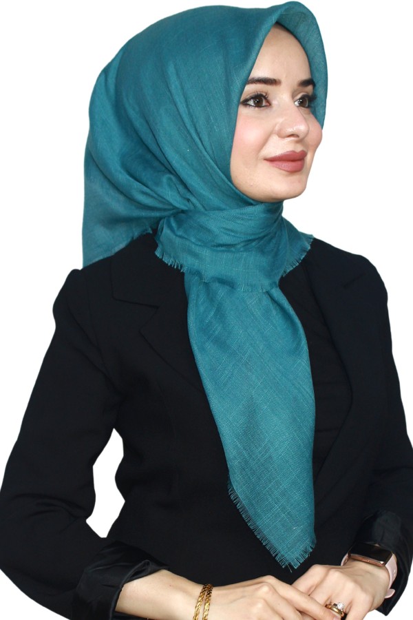 Tek Renk Flamlı Eşarp 1025-14