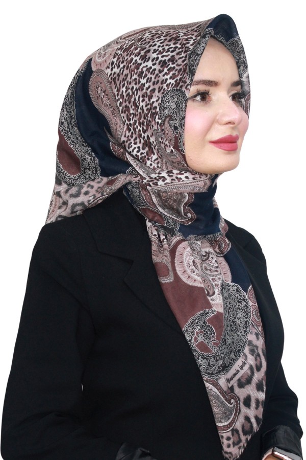 Pamuk Keten Flamlı Eşarp 1050-1