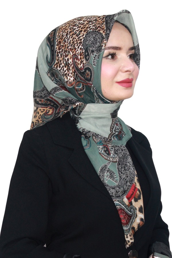 Pamuk Keten Flamlı Eşarp 1050-10
