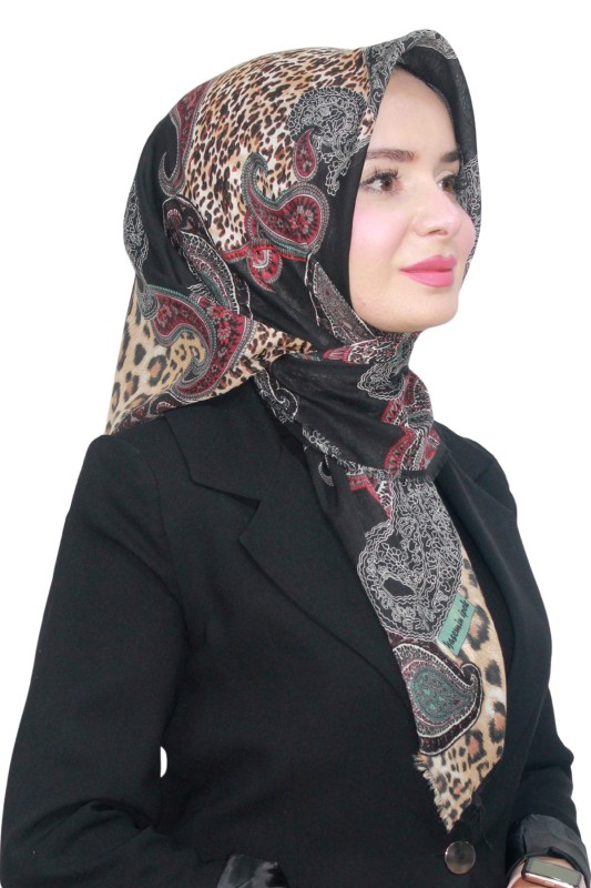 Pamuk Keten Flamlı Eşarp 1050-12