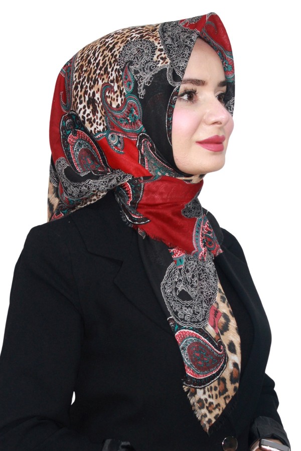 Pamuk Keten Flamlı Eşarp 1050-13