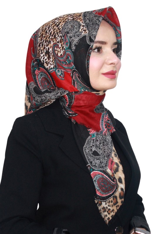 Pamuk Keten Flamlı Eşarp 1050-13