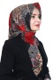 Pamuk Keten Flamlı Eşarp 1050-13