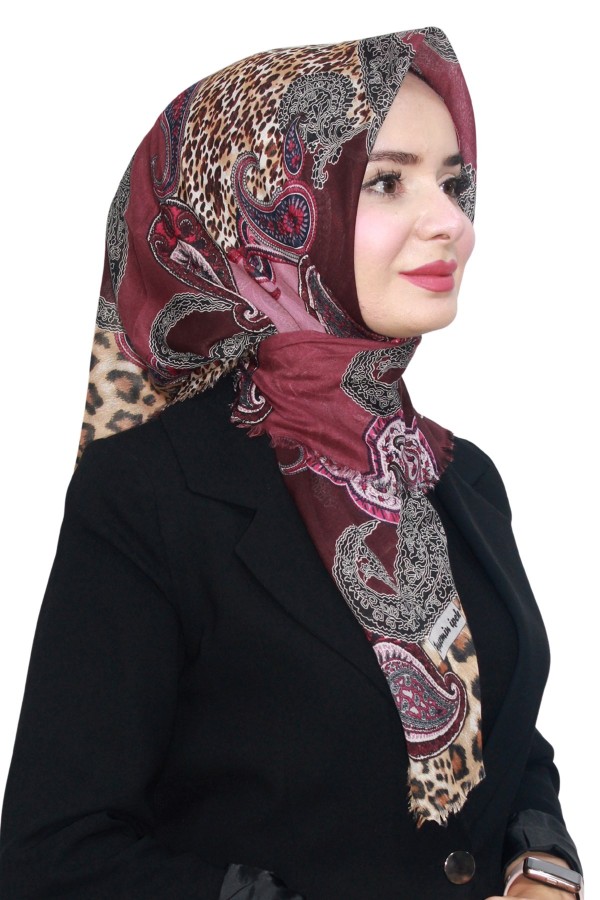 Pamuk Keten Flamlı Eşarp 1050-14