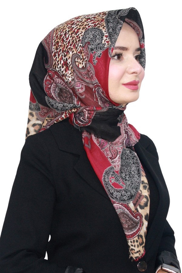 Pamuk Keten Flamlı Eşarp 1050-15