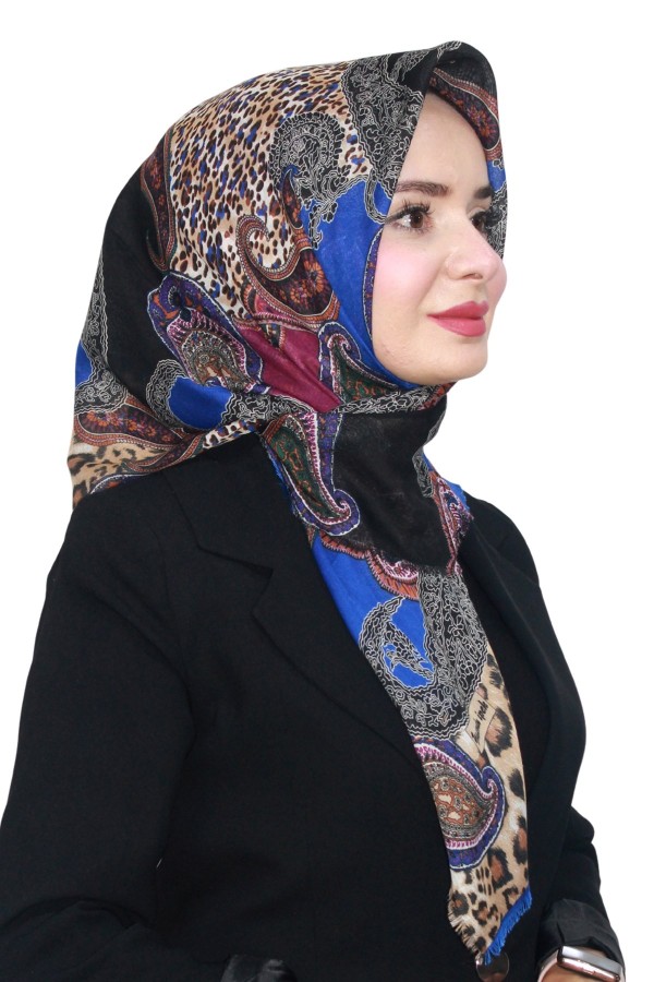 Pamuk Keten Flamlı Eşarp 1050-18