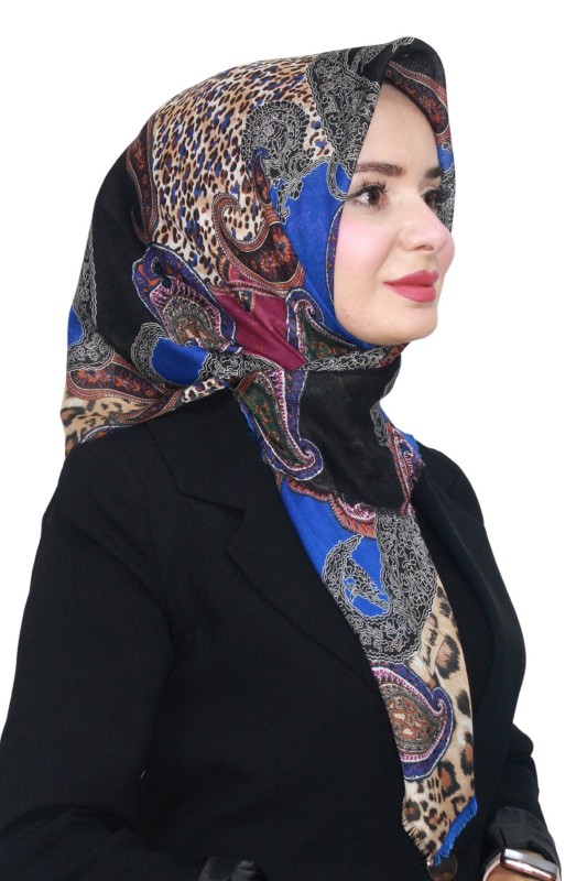 Pamuk Keten Flamlı Eşarp 1050-18