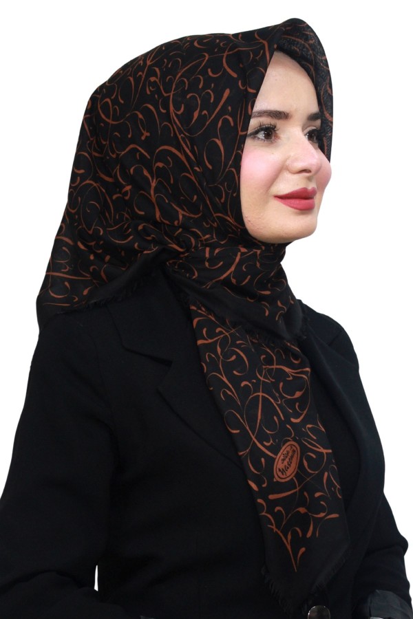 Pamuk Keten Flamlı Eşarp 1051-10