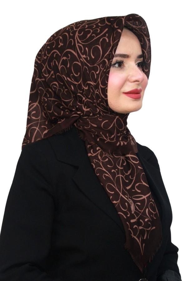 Pamuk Keten Flamlı Eşarp 1051-11