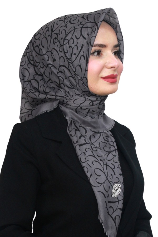 Pamuk Keten Flamlı Eşarp 1051-13