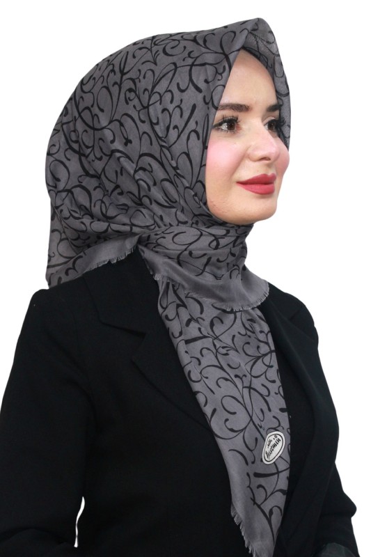 Pamuk Keten Flamlı Eşarp 1051-13