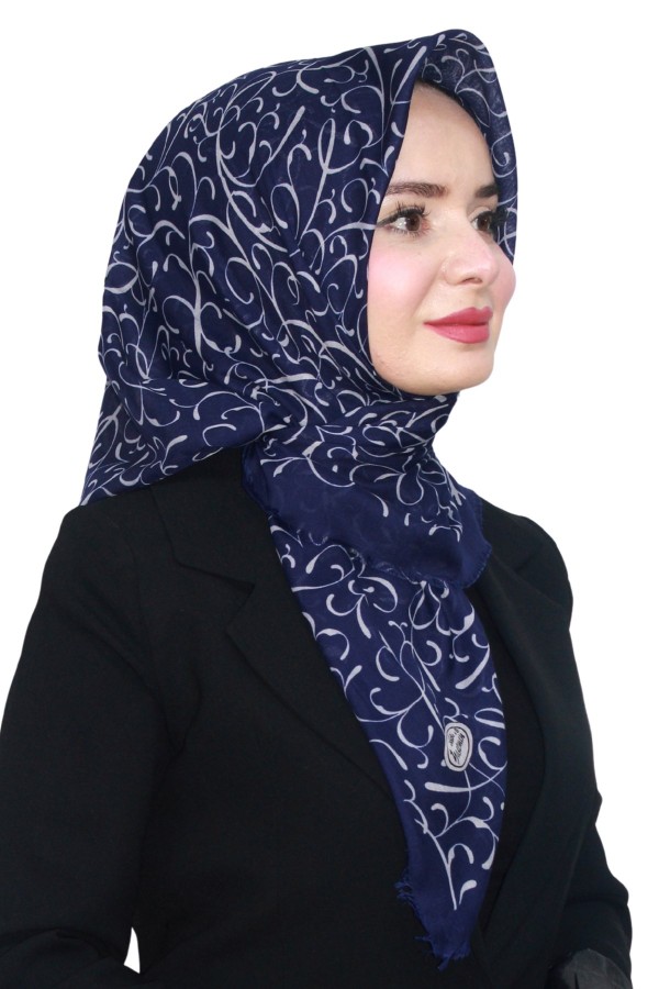 Pamuk Keten Flamlı Eşarp 1051-18