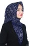 Pamuk Keten Flamlı Eşarp 1051-18