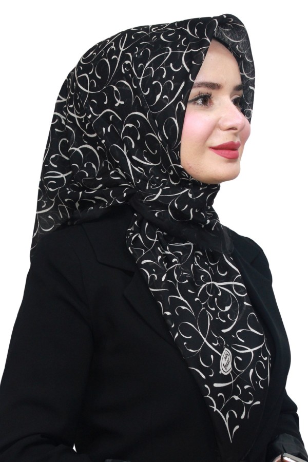 Pamuk Keten Flamlı Eşarp 1051-2