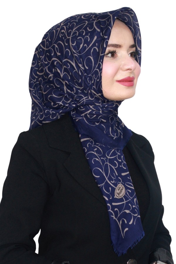 Pamuk Keten Flamlı Eşarp 1051-23
