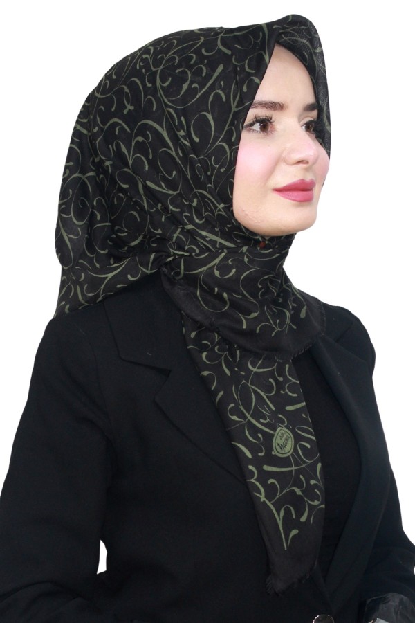 Pamuk Keten Flamlı Eşarp 1051-25
